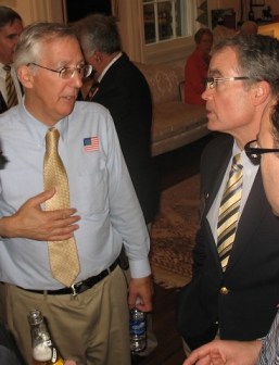 Delgaudio and his faithful ally Geary Higgins (right)